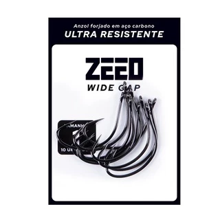 Anzol Wide Gap Black Niquel 10 Peças - Zeeo N° 3/0 em Oferta na Shopee