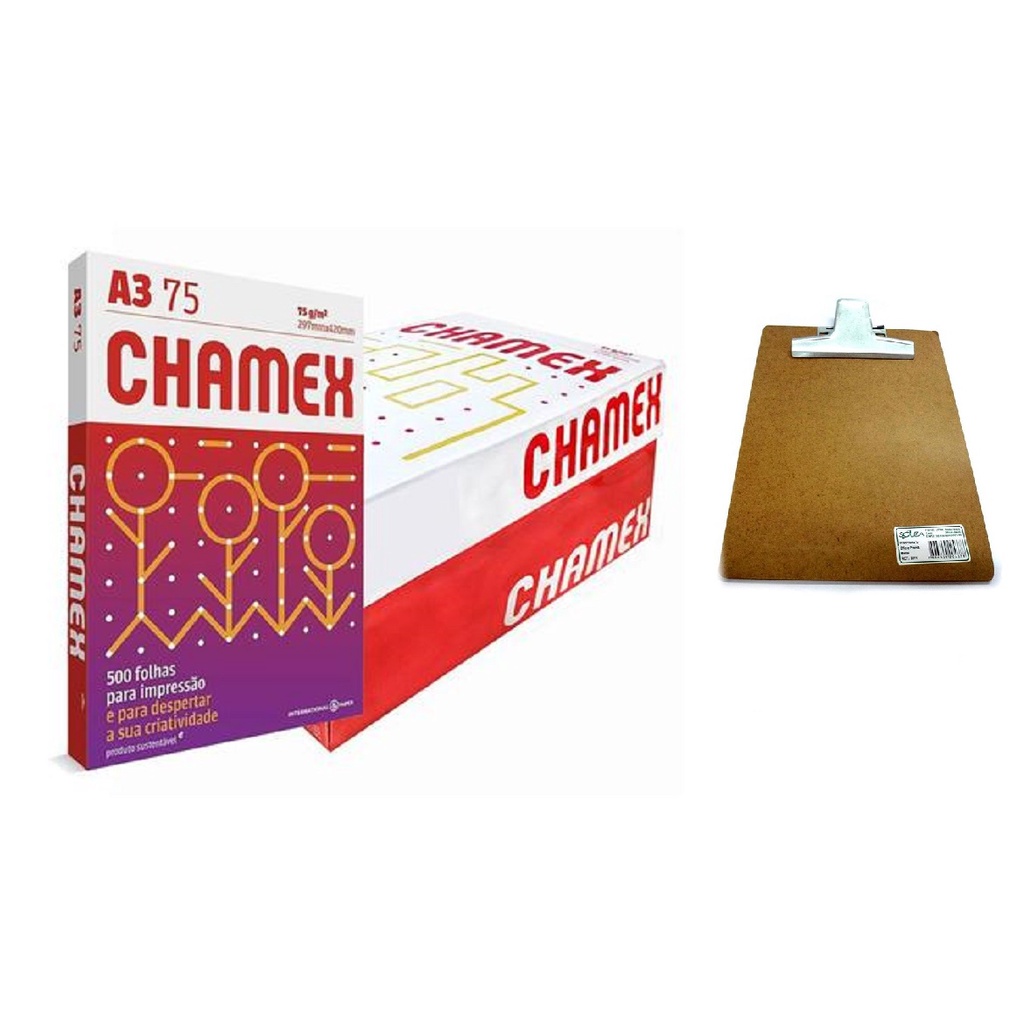 Papel Sulfite A4 Chamex Office 2500 Folhas 5 Resmas Com Prancheta De Estoque Shopee Brasil 6851