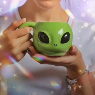 Caneca 3D Alien ET OVNI alienígena