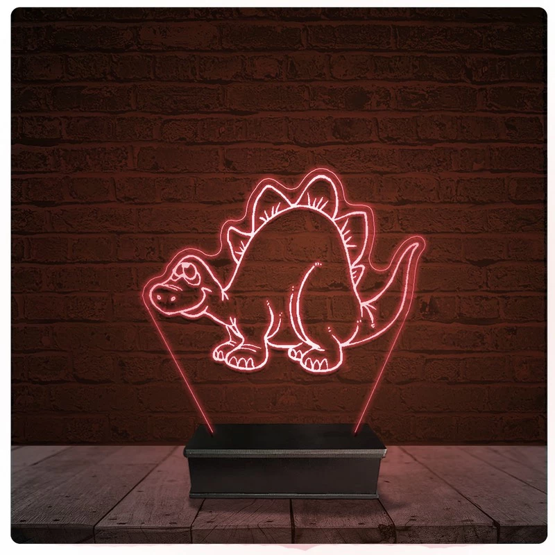 Abajur Luminária Acrílico Led - Dinossauro 11