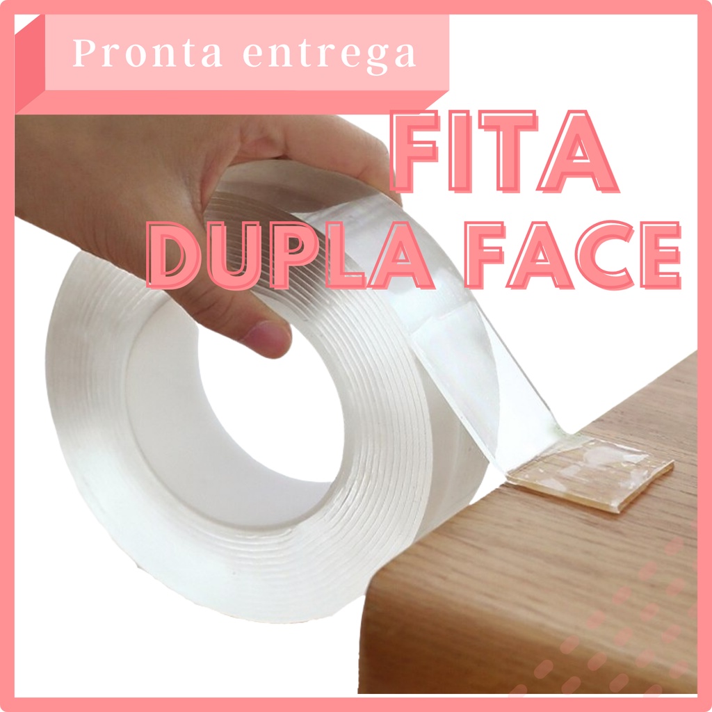 FITA DUPLA FACE SUPER FORTE MAGICA COLA TUDO QUADRO ESPELHO TAPETE 1 2 ...