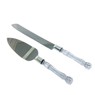 kit para cortar e servir bolos e tortas faca e espátula aço inox kit para bolo