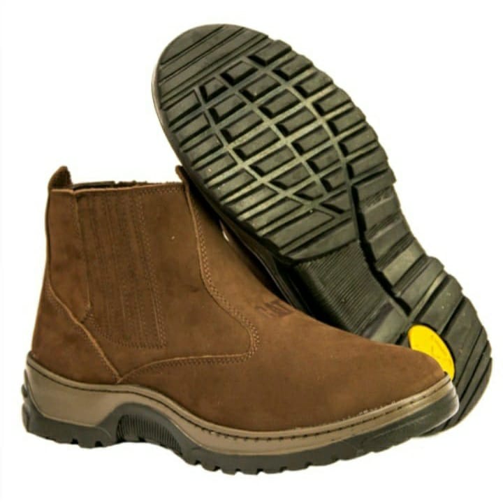 Caterpillar Bota de trabalho masculina Outbase macia, Couro marrom