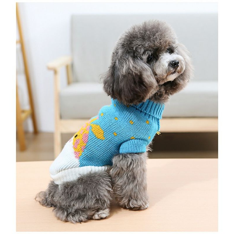 Suéter pulôver para cachorro, roupas de inverno para animais de