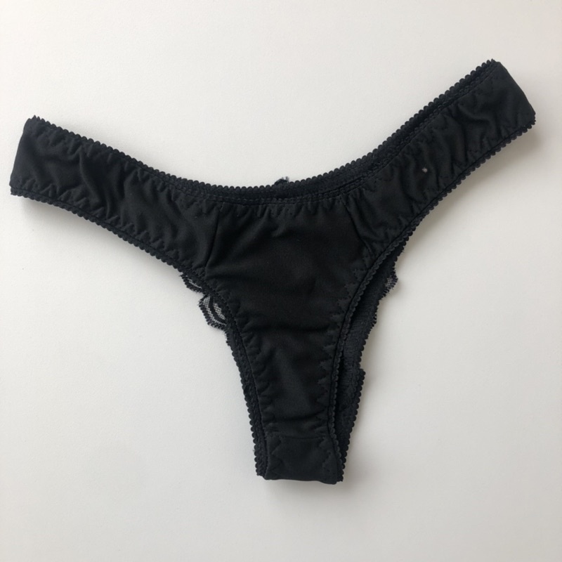 Calcinha preta detalhes de Renda na Frente com forro Moda &iacute;ntima Feminina  Lingerie | Shopee Brasil