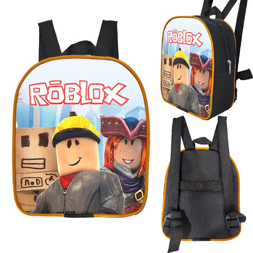 Kit Mochila escolar infantil menino pequena Lancheira Térmica Estojo  simples Roblox PR/AM 1zp - Desconto no Preço