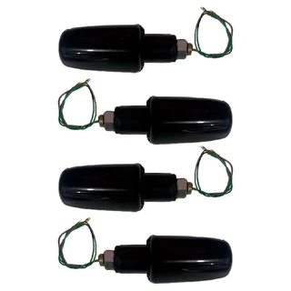 Kit 4 Pisca Seta Preto Escurecido Fumê Mini CG Titan 150 / 125 Fan 125 / 150 2000 2001 2002 2003 2004 2005 2006 2007 2008 Xre 300 CBX Twister 250 Cb 300