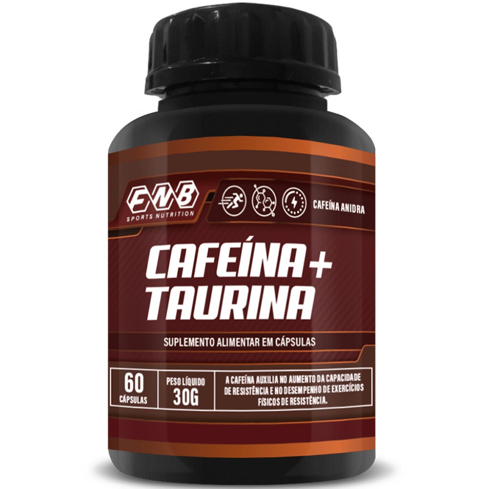 Fnb Cafeína + Taurina 60 Caps 500mg