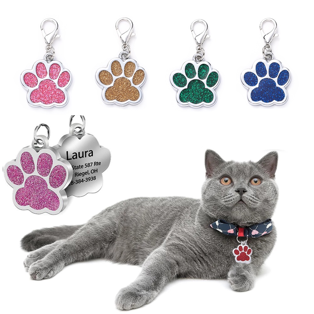 Plaquinha de identificação Pet Placa Pingente Personalizada para Cachorro Gato