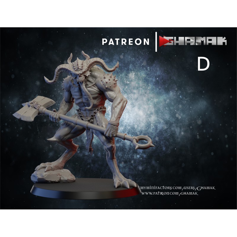 Miniaturas RPG Hell Daemon Warrior Resina DnD D&D Boardgame Tabletop ...
