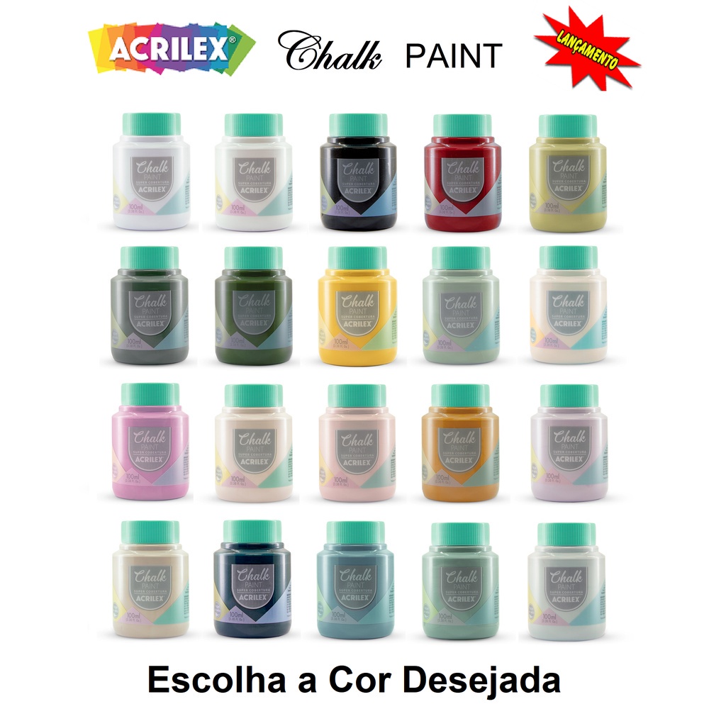 Tinta Chalk Acrilex 100ml - Acrilex - Artesanato - Efeito Chalk ...