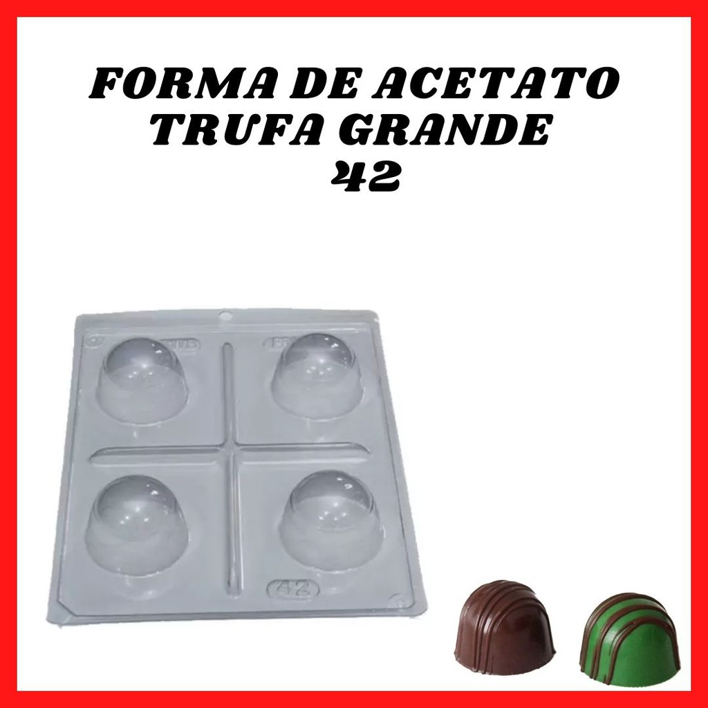 FORMA DE ACETATO - TRUFA GRANDE - 42 | Shopee Brasil