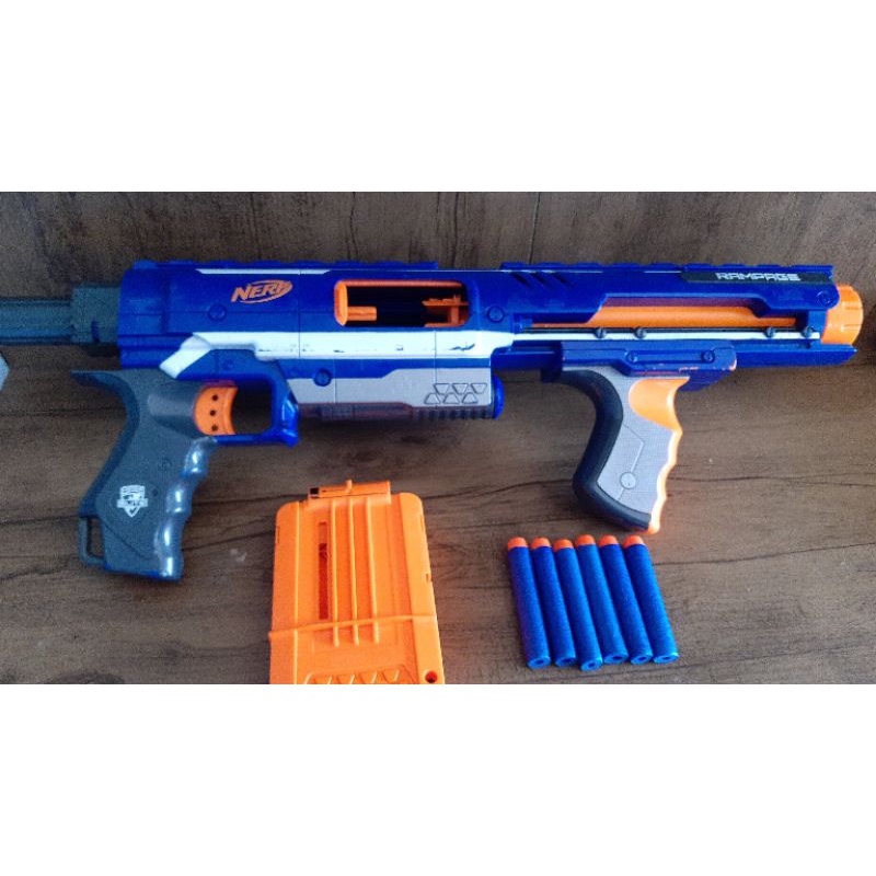 Kit Arma Nerf Blaster + Colete + Acessórios + 60 Dardos Bala