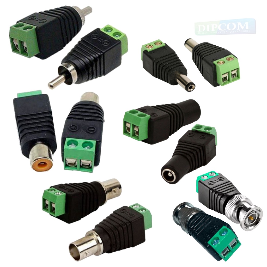 Adaptadores Para Camera Bnc Fêmea Bnc Macho P4 Fêmea P4 Macho Rca Fêmea Rca Macho Shopee Brasil 