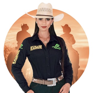 camisao country radade feminina bordada barretos peao boiadeira