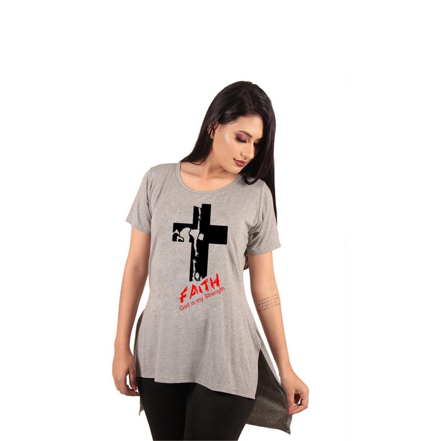 Longline t shirt feminina hotsell