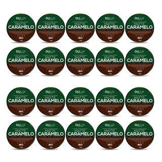 20 Cera Modeladora Matte Caramelo Dulux 150g Ultra Fixação Cabelo e Barba Pomada Masculina Atacado