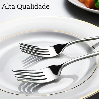 6 Peças Garfo De Mesa Aço Inox Adequado Para Hotéis E Restaurantes