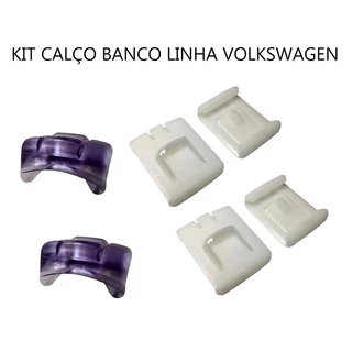 Kit 6 peças Calço Deslizante Trilho banco Volkswagen Gol Parati Saveiro Voyage Santana - Kit Reparo completo Quadrado Bola G3 G4 G5 G6