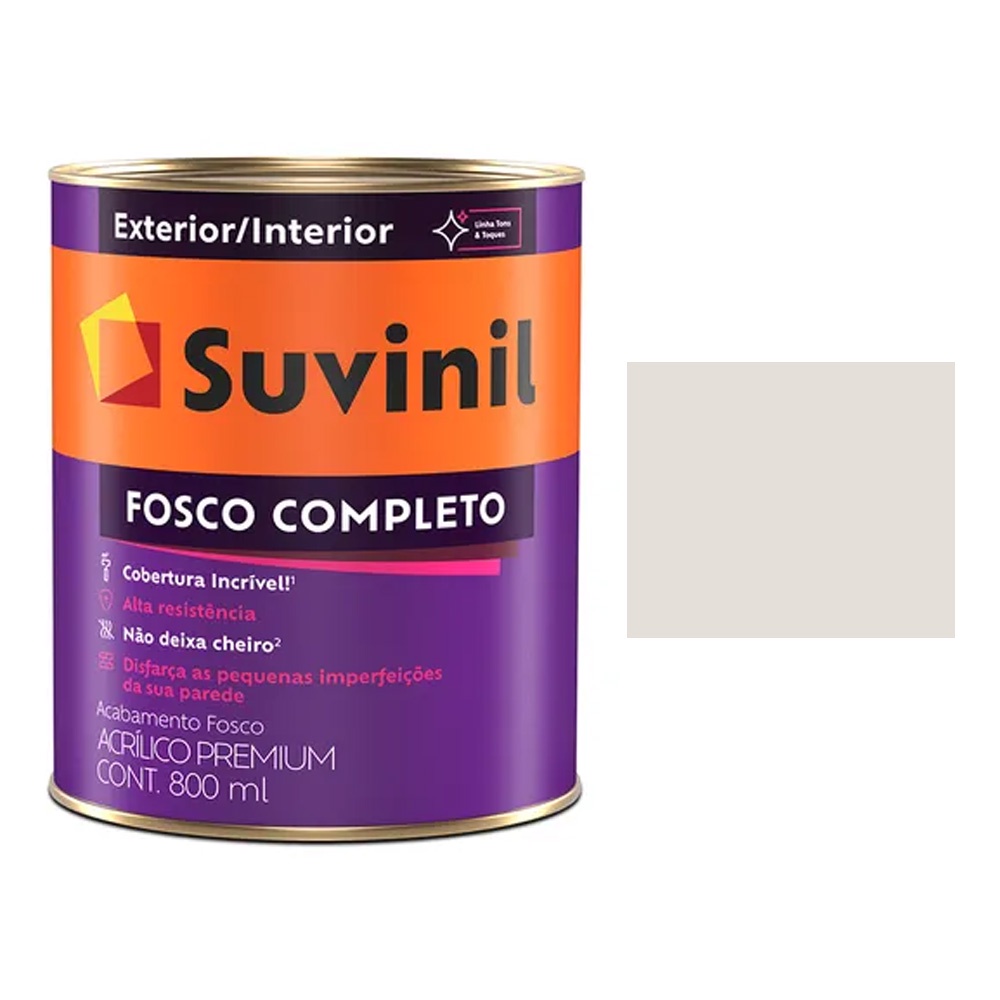 Tinta Parede Suvinil Lavável Fosco Gelo Premium 900ml | Shopee Brasil