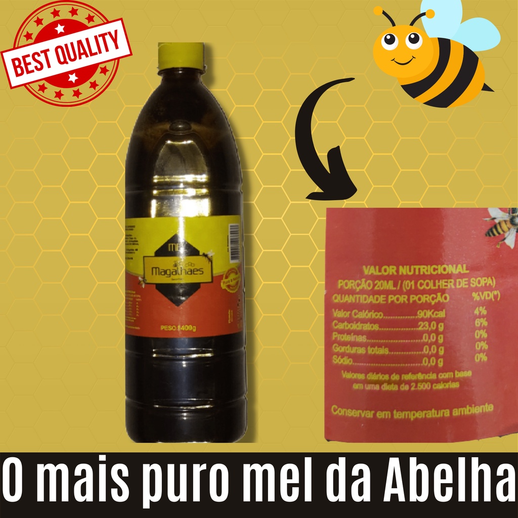 MEL DE ABELHA 100% PURO 1400g DIRETO DO PRODUTOR - FLORADA SILVESTRE ...