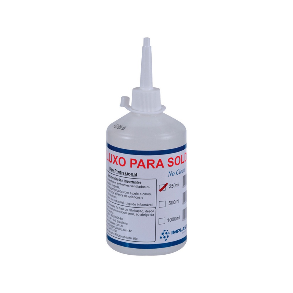 Fluxo De Solda Líquido No Clean Implastec 250ml