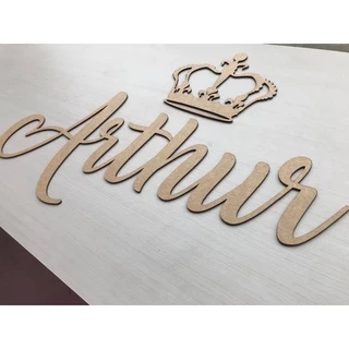 nome em mdf 80x25cm