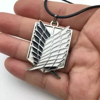 Anime Attack on Titan Metal Pendant Wings of Liberty Colar De Cordas De Couro