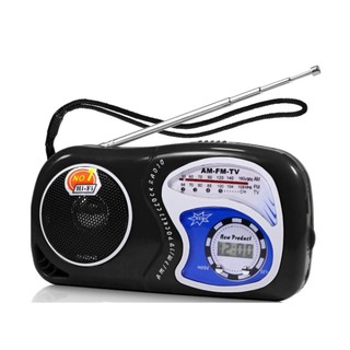 Radio De Bolso Portátil Com Relogio Am/ Fm/ Tv/ Data/ Hora