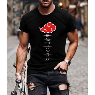 Camiseta masculina Akatsuki Nuvem Vermelha Naruto Arte Camisa