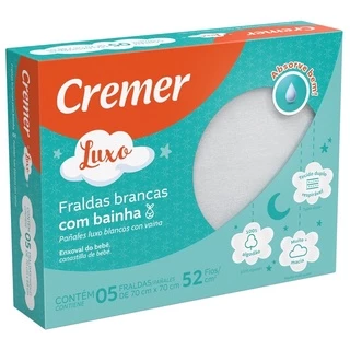 Fralda Luxo Bainha Caixinha Verde De pano da Cremer 52 Fios 100% algodão Macio e tecido duplo