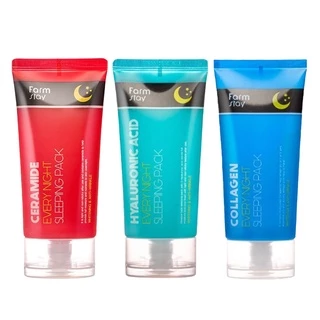 farmstay ceramide, hyaluronic acid, collagen every night sleeping pack 120ml