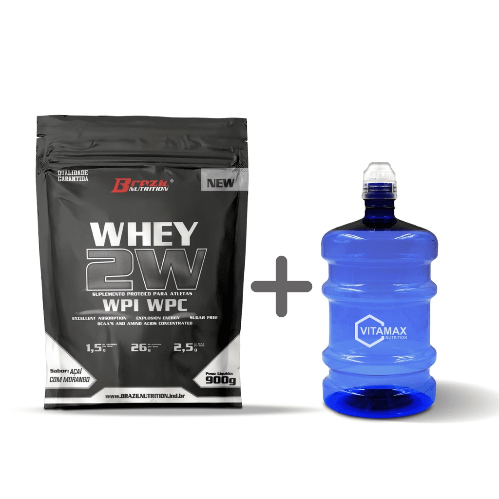 Whey Protein Mix 2W 900g + Squeeze Pet 500ml