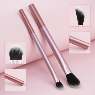 Escova Portátil Pink Eyeshadow Brush & Pink Blush Conjunto de 2 peças