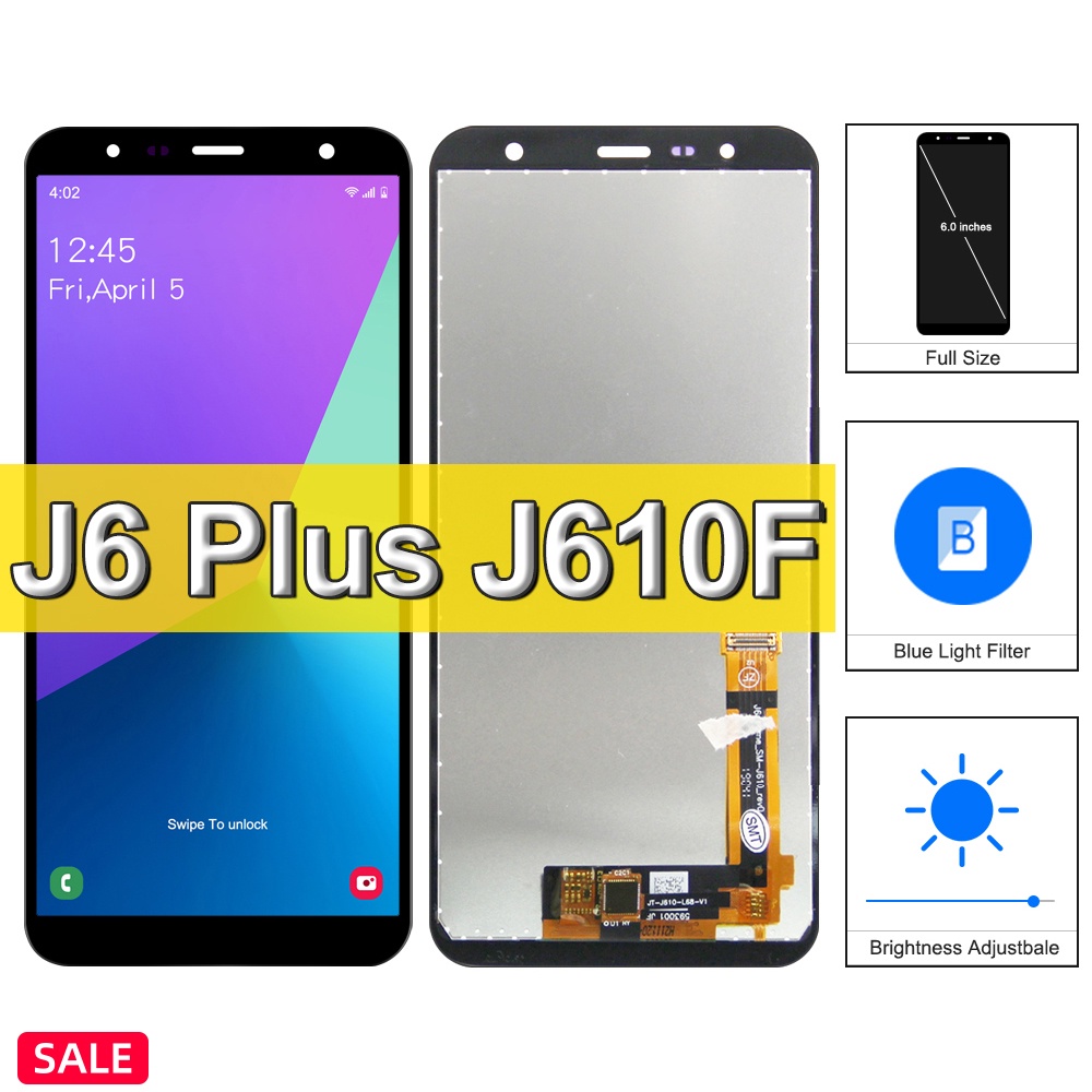 Tela Touch Frontal Display Samsung J6+ J6 Plus J610 J610F J610G SM