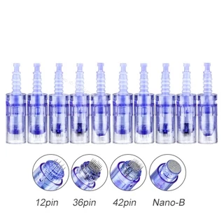 10 Agulhas Cartucho Caneta Dermapen 12 36 42 Pontas Nano
