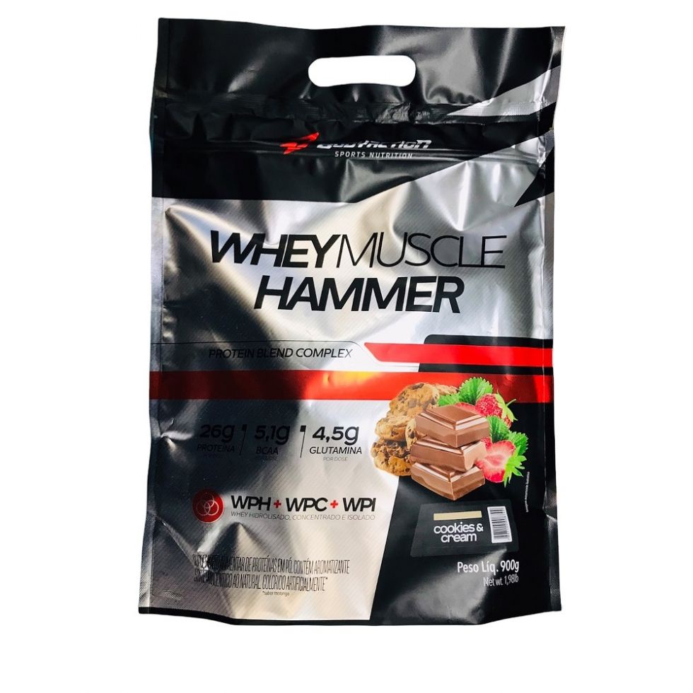 Whey Muscle Hammer (1,8kg) Whey Protein, Blend, Albumina – Sabor: Cookies and Cream | Body Action