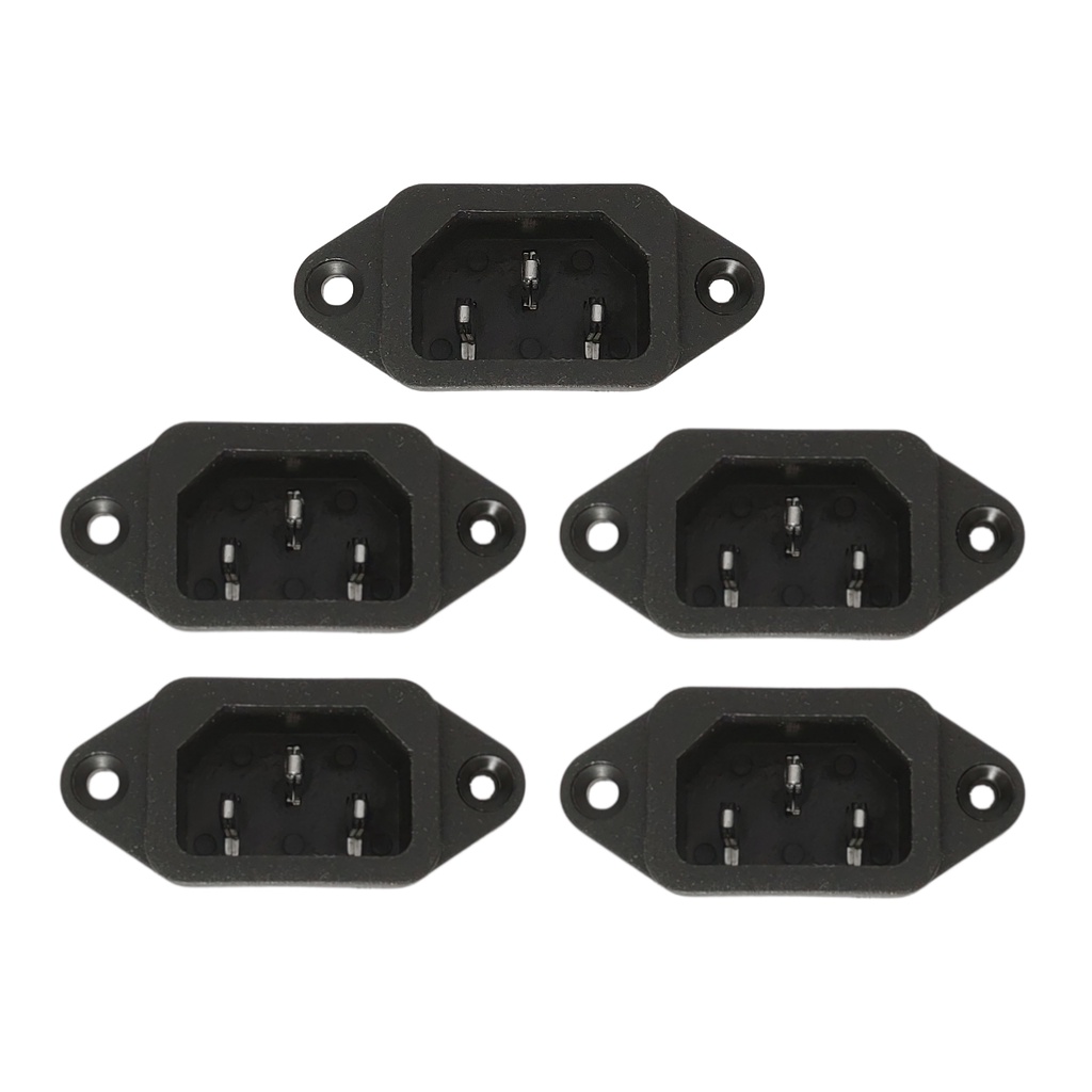 5x Conector Ac Tripolar P/ Panela Arroz Pressão Air Fryer Universal