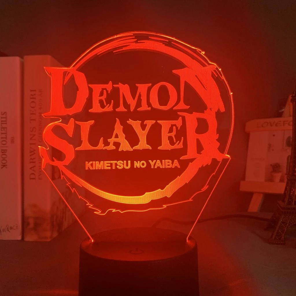 Demon Slayer Agatsuma Zenitsu Claro Noturna Decoração Quarto LED
