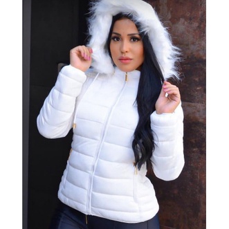 Casaco de frio branco hot sale feminino