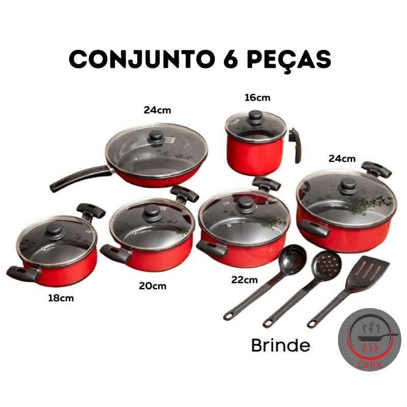 Jogo Panelas 5 Peças Revestimento Cerâmico Titanium Premium 8460