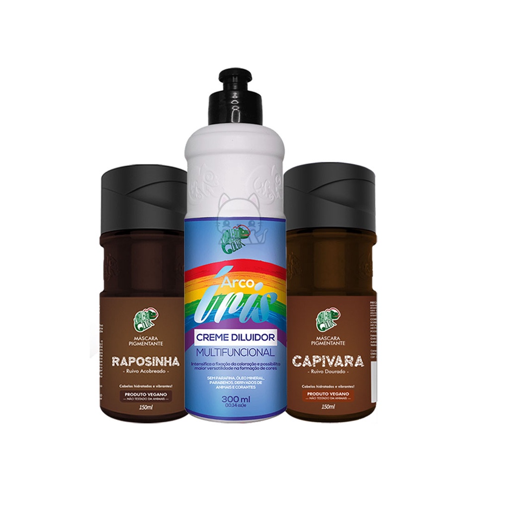 Kit Raposinha + Capivara + Diluidor 300ml - Kamaleão Color | Shopee Brasil