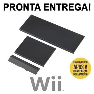 Kit Tampas Laterais Wii Black Sd Memory Card Controle Gc!