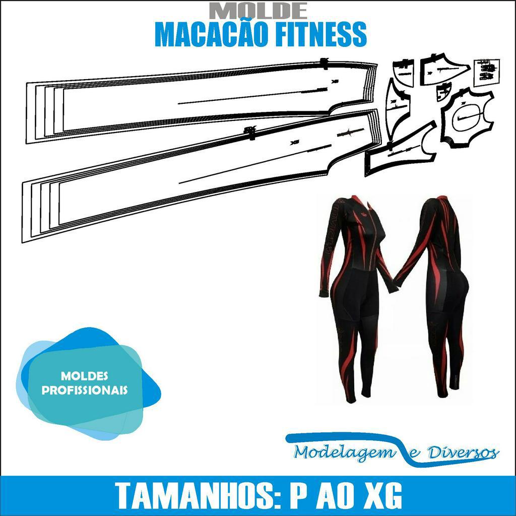 Molde Macacão Fitness Bia em PDF