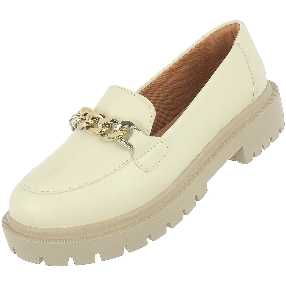 Sapato mocassim best sale branco feminino