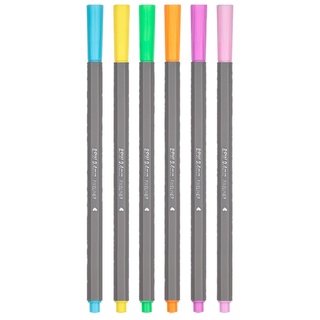 Kit Caneta Hidrográfica BRW Fineliner Pastel 0.4mm c/6 unid