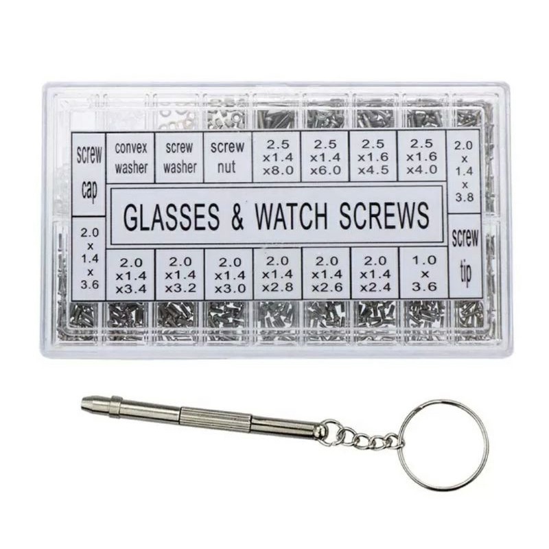 Kit 1.000 Micro Parafuso Óculos Relógio Celular Diy Rc Porca arruela conserto