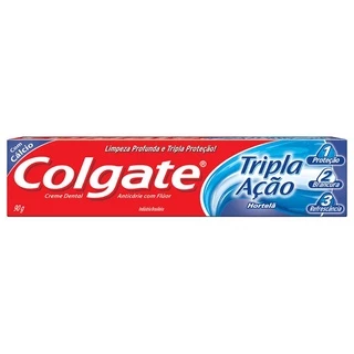 Creme Dental Colgate Tripla Ação Hortelã 90g em Oferta na Shopee