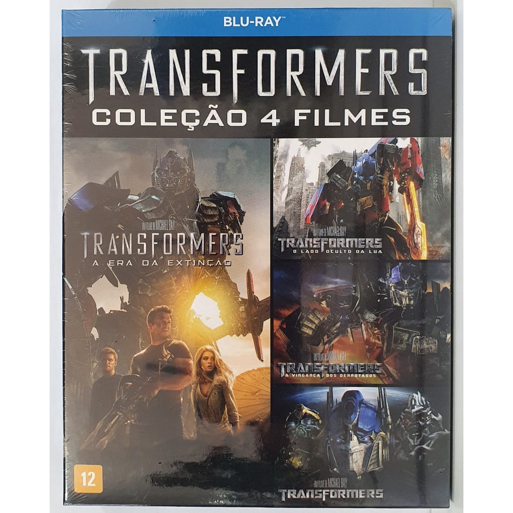 BLU RAY TRANSFORMERS COLEÇÃO 4 FILMES (LACRADO) | Shopee Brasil