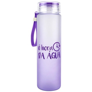 Garrafa Com Alça - Lilás - 500ml - É Hora da Água - CB1060